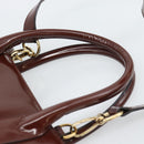 GUCCI Tote Bag Patent Leather 2way Bordeaux Gold 000 1669 0503 Auth 190826-14