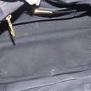 PRADA Bijoux Canapa PM Hand Bag Canvas Black Gold Auth 190827-11
