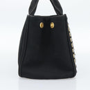 PRADA Bijoux Canapa PM Hand Bag Canvas Black Gold Auth 190827-3