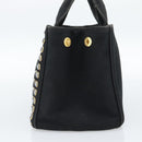 PRADA Bijoux Canapa PM Hand Bag Canvas Black Gold Auth 190827-4