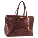 LOUIS VUITTON Monogram Vernis Wilshire MM Hand Bag Amarante M91645 Auth 190828-1