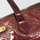 LOUIS VUITTON Monogram Vernis Wilshire MM Hand Bag Amarante M91645 Auth 190828-15