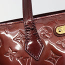 LOUIS VUITTON Monogram Vernis Wilshire MM Hand Bag Amarante M91645 Auth 190828-16