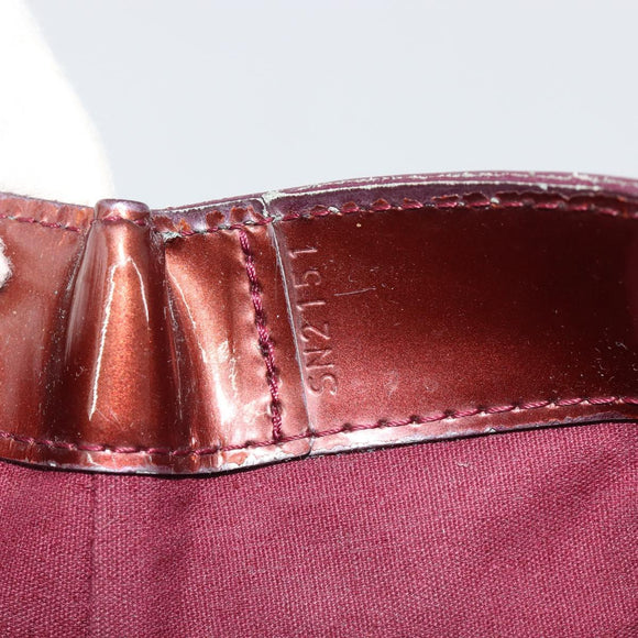 LOUIS VUITTON Monogram Vernis Wilshire MM Hand Bag Amarante M91645 Auth 190828
