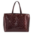 LOUIS VUITTON Monogram Vernis Wilshire MM Hand Bag Amarante M91645 Auth 190828-3