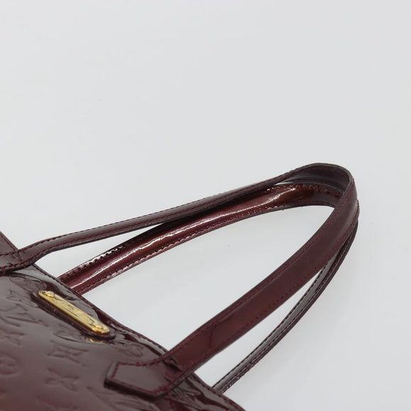 LOUIS VUITTON Monogram Vernis Wilshire MM Hand Bag Amarante M91645 Auth 190828