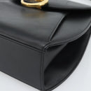 CARTIER PANTHERE Hand Bag Leather Black Gold Auth 190829-9