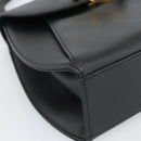CARTIER PANTHERE Hand Bag Leather Black Gold Auth 190829-14