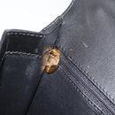 CARTIER PANTHERE Hand Bag Leather Black Gold Auth 190829-19