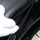 CARTIER PANTHERE Hand Bag Leather Black Gold Auth 190829-11