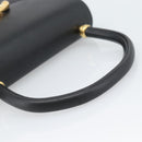 CARTIER PANTHERE Hand Bag Leather Black Gold Auth 190829-7
