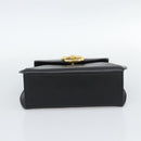 CARTIER PANTHERE Hand Bag Leather Black Gold Auth 190829-5