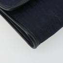 Christian Dior Trotter Canvas Shoulder Bag Navy Gold Auth 190830A-11