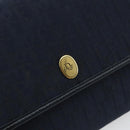 Christian Dior Trotter Canvas Shoulder Bag Navy Gold Auth 190830A-14