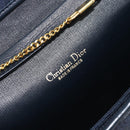 Christian Dior Trotter Canvas Shoulder Bag Navy Gold Auth 190830A-16