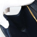 Christian Dior Trotter Canvas Shoulder Bag Navy Gold Auth 190830A-19