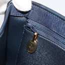 Christian Dior Trotter Canvas Shoulder Bag Navy Gold Auth 190830A-20