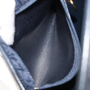 Christian Dior Trotter Canvas Shoulder Bag Navy Gold Auth 190830A-21