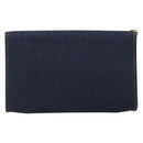 Christian Dior Trotter Canvas Shoulder Bag Navy Gold Auth 190830A-3