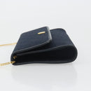 Christian Dior Trotter Canvas Shoulder Bag Navy Gold Auth 190830A-5