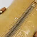 LOUIS VUITTON Monogram Vernis Bedford Hand Bag Beige M91006 LV Auth 190831-7