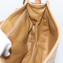 CELINE Macadam Canvas Shoulder Bag PVC Beige Gold Auth 190832A-19