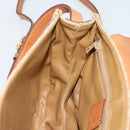 CELINE Macadam Canvas Shoulder Bag PVC Beige Gold Auth 190832A-20