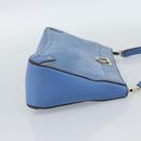 Salvatore Ferragamo Gancini Shoulder Bag Suede Blue Gold Auth 190833-4