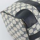 GUCCI GG Supreme Sherry Line Boston Bag Navy Gold Auth 190835-15