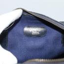 GUCCI GG Supreme Sherry Line Boston Bag Navy Gold Auth 190835-12