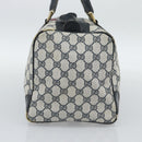 GUCCI GG Supreme Sherry Line Boston Bag Navy Gold Auth 190835-3