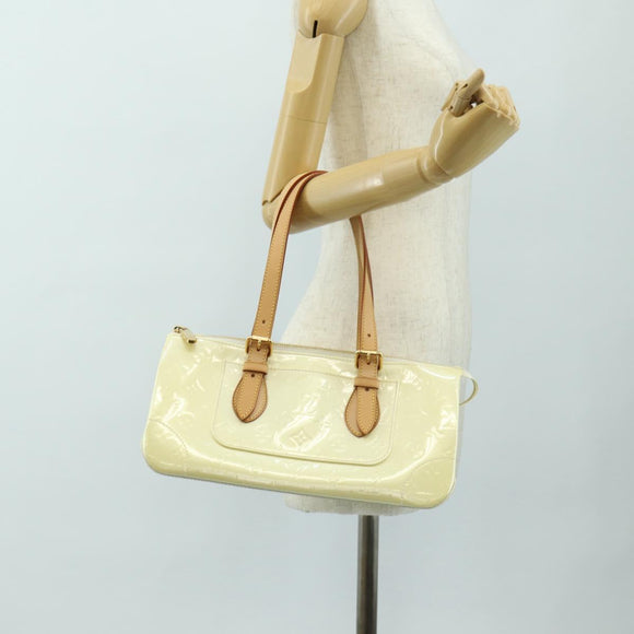 LOUIS VUITTON Monogram Vernis Rosewood Avenue Bag Perle M93508 Auth 190840SAV