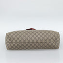 GUCCI GG Supreme Tote Bag PVC Leather Reversible Red Beige Auth 190841-5