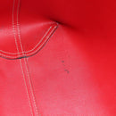 GUCCI GG Supreme Tote Bag PVC Leather Reversible Red Beige Auth 190841-8