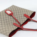 GUCCI GG Supreme Tote Bag PVC Leather Reversible Red Beige Auth 190841-6