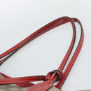 GUCCI GG Supreme Tote Bag PVC Leather Reversible Red Beige Auth 190841-11