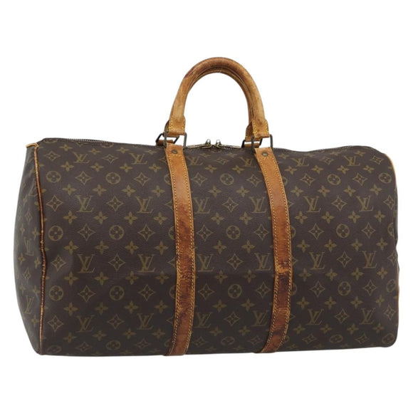 LOUIS VUITTON Monogram Keepall 50 Boston Bag M41426 LV Auth 190842