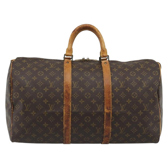 LOUIS VUITTON Monogram Keepall 50 Boston Bag M41426 LV Auth 190842