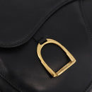 GUCCI Shoulder Bag Leather Black Gold 001 58 1563 Auth 190847-17