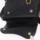 GUCCI Shoulder Bag Leather Black Gold 001 58 1563 Auth 190847-10