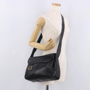 GUCCI Shoulder Bag Leather Black Gold 001 58 1563 Auth 190847-26