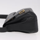 GUCCI Shoulder Bag Leather Black Gold 001 58 1563 Auth 190847-4