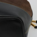 LOEWE Velazquez Shoulder Bag Leather Brown Gold Auth 190849A-16