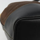 LOEWE Velazquez Shoulder Bag Leather Brown Gold Auth 190849A-17