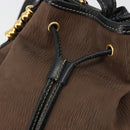 LOEWE Velazquez Shoulder Bag Leather Brown Gold Auth 190849A-9