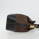 LOEWE Velazquez Shoulder Bag Leather Brown Gold Auth 190849A-3