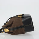 LOEWE Velazquez Shoulder Bag Leather Brown Gold Auth 190849A-4
