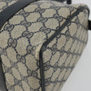 GUCCI GG Supreme Sherry Line Boston Bag PVC Navy Gold 40 02 006 Auth 190850-8