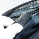 GUCCI GG Supreme Sherry Line Boston Bag PVC Navy Gold 40 02 006 Auth 190850-12