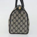 GUCCI GG Supreme Sherry Line Boston Bag PVC Navy Gold 40 02 006 Auth 190850-3
